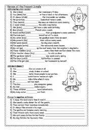 English Worksheet: Review of the Present |Simple