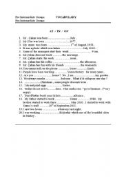 English worksheet: prepositions 