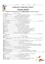 English Worksheet: Present Simple 