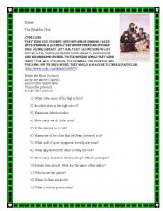 English Worksheet: The Breakfast Club