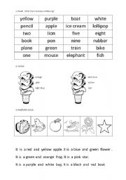 English Worksheet: Colours
