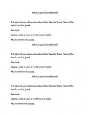 English Worksheet: Favorite Foods
