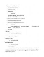 English worksheet: possesives