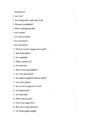 English Worksheet: questions