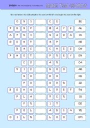 English Worksheet: Make Two Words (2)