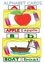 English Worksheet: Alphabet cards 1