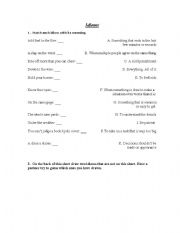 English worksheet: Idioms (matching)