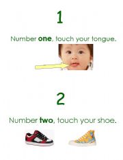 English Worksheet: Number/ picture poem