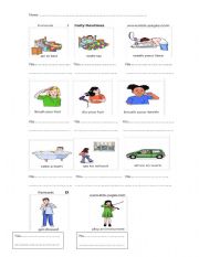 English Worksheet: daily routines