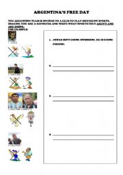 English worksheet: Present Continuous - Affirmative and Negative Statements