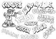 English Worksheet: Graffiti colours