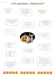 English Worksheet: Lets talk about....Halloween