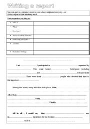 English Worksheet: writing: A report