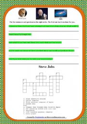 English Worksheet: Steve jobs died page 3 and answerkey