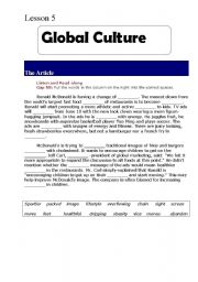 English Worksheet: Culture diffrences