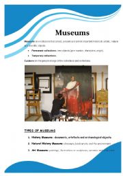 English worksheet: Museums