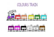 English Worksheet: COLOURS - TRAIN