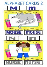 English Worksheet: Alphabet cards2