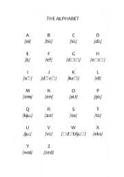 English worksheet: The alphabet