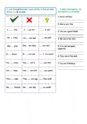 English Worksheet: Practising the verb 
