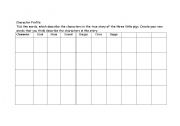 English worksheet: Three little pigs character profile