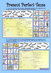 English Worksheet: Present Perfect Tense *** with key *** fully editable