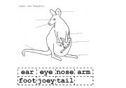 English worksheet: kangaroo label