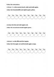 English worksheet: ORDINAL NUMBERS