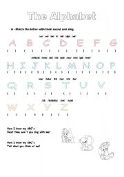 English Worksheet: The alphabet