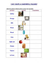 English worksheet: FOOD 