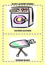 English Worksheet: In my laundry room: flash-cards 1/2