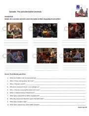 English Worksheet: The Big Bang Theory - Sheldon is sick