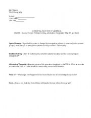English Worksheet: SPAWN Activity Push/Pull Factors of American Immigration