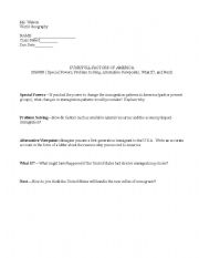 English worksheet: SPAWN Activity Push/Pull Factors of American Immigration