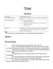 English worksheet: Toy lesson plan 