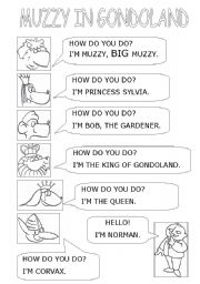 English Worksheet: Muzzy in Gondoland- part1 