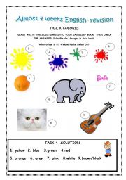 English worksheet: Revision for real beginners4