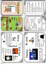 English Worksheet: My Halloween vocabulary minibook.