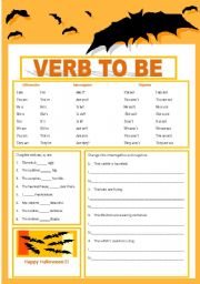 English Worksheet: verb to be