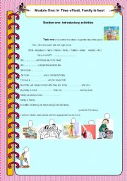 English Worksheet: SECTION MODULE ONE; Introductory activities