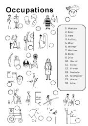 English Worksheet: jobs