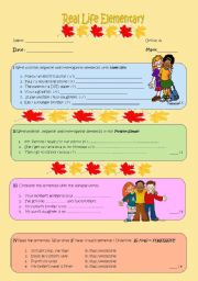 English Worksheet: Present simple; possessive s; have got  ( worksheet 1)