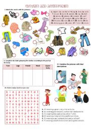 English Worksheet: CLOTHES AND ACCESSORIES