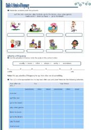 English Worksheet: Habits and adverbs of frequency