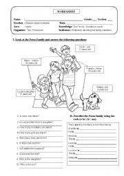 English Worksheet: The Family