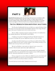 English Worksheet: Writing on the Amanda Knox case (Part 2)