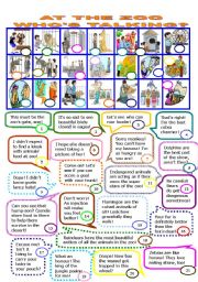 English Worksheet: AT THE ZOO.WHOS TALKING/15