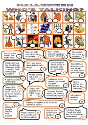 English Worksheet: HALLOWEEN.WHOS TALKING/16