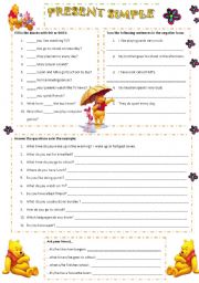 English Worksheet: Exercises with present simple: DO/DOES