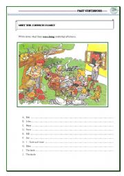 English Worksheet: PAST CONTINUOUS